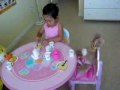 zoe having tea