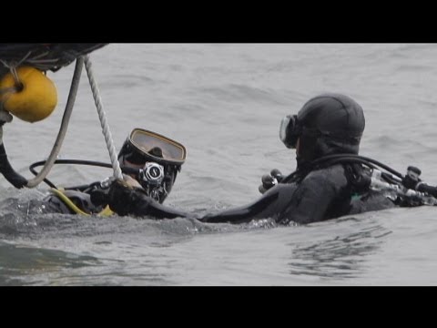 Searching the Sunken Ferry Off South Korea