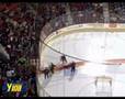 Zamboni blows a hydraulic hose just before the Penguin/Sharks
