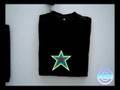 Electroluminescent (EL) light up flashing t-shirt