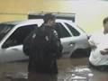 Enchente em Uberlândia após chuva forte