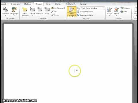 how to turn track changes off