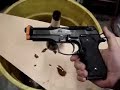 an upgraded airsoft tokyo marui tactical master m9 breaks a glass beer bottle with one shot
watch my other youtube view of this gun unloading an entire mag of rounds!! :)
some of the upgrades:
-6.03mm metal inner 100mm with teflon g barrel
-hardhitter hammer spring
-highflow brass valve
-highspeed recoil spring
-hardened spring guide
-quick feed magazine ammo spring
-hard rubber hop-up power bucking
-advanced muzzleloader with tight seal nose
-advanced valve blocker
-heavy-duty duel muzzle retraction spring kit
-soft trigger pull kit
-100% silicone o-rings
-mag with a special fill nozzle that does not leak while you are filling it up
-oversized soft lipped piston
-plus custom homemade mods