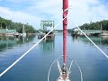 Going through the Southport bridge in Boothbay ME Going through the Southport bridge in Boothbay ME