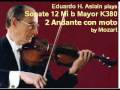 videos de Mozart - Sonate 12 Mi b Mayor K380 - 2 Andante con moto