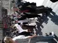 stewart ivory, the marquis of tring, leads a group of chaps in a rousing chorus of jerusalem on the steps of st. pauls cathedral to mark his impending marriage to lady diane of coward.