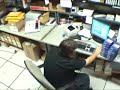 Guy Caught Lip Syncing and Dancing at Work