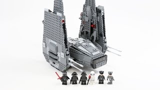 LEGO Star Wars Kylo Ren's Command Shuttle (Timelapse & Review) - Set 75104