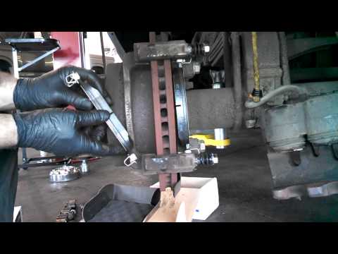 Rear brake pad replacement Ford F350 2005-2007 F250  Caliper Install Remove Replace How to