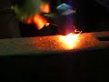 Forging a wrought iron hook Forging a wrought iron hook