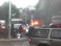 Bus incendiandose - Cra 15 con calle 122 (Bogota, Colombia)