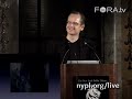 Complete video at: fora.tv Using examples from YouTube, Stanford law professor and copyright activist Lawrence Lessig discusses the influence of 