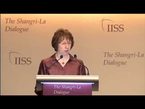 Shangri la Dialogue - The EU High Representative for Foreign Affairs and Security Policy Catherine Ashton apeared at the Shangri-la Dialogue for the first time. She spoke in a ses...