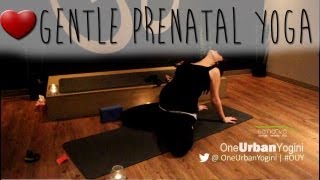 ❤ 20-Minute Gentle Prenatal Yoga Class | Yoga W. OneUrbanYogini ❤