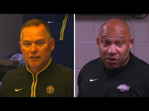 Video: Michael Malone & Darvin Ham locker room sound after Lakers-Nuggets Game 1 | NBA on ESPN