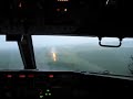 B737NG landing in stormy weather at OTP Rwy26L
