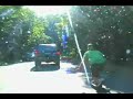 Driver Forces Longboarders To Crash