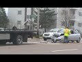 2 Vehicle accident this afternoon around 12:45pm sent a pregnant woman to hospital with neck injuries. Codiac RCMP were first on the accident scene on West Main Street @ Enterprise street. The other vehicle involved in the accident was in the parking lot across the street with front end damage. 1 of the cars had to be towed from the scene and road conditions were dry at time of the accident.