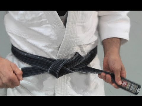 how to fasten a judo belt