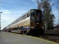 Departure of Amtrak San Joaquin #716 with cabcar #6963 leading