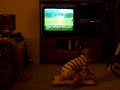 Jessie tries out Wii Fit soccer