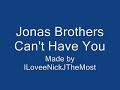 Jonas Brothers - Can't Have You (With Lyrics)