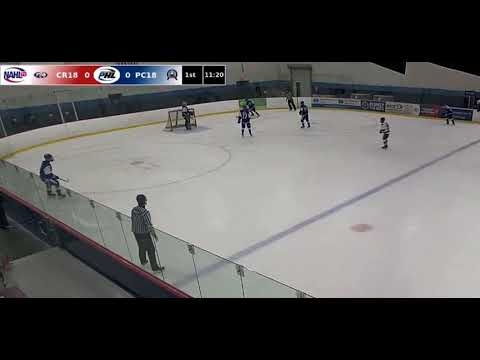 #44 going to retrieve the puck and evasive move to make the breakout pass