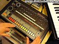 vintage gear demo by RetroSound The queen of all drum machines... Roland TR-808 Rhythm Composer from 1981 This demo vid shows the drum instruments and the various functions of TR-808. I used no external effects, EQ or compression. Only the pure 808 sound. You must have very good bass loudspeakers or a subwoofer to hear the deep frequences. more info: www.retrosound.de and http Please add 