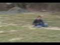 Kid get sled pulled out from under him and hits head hard