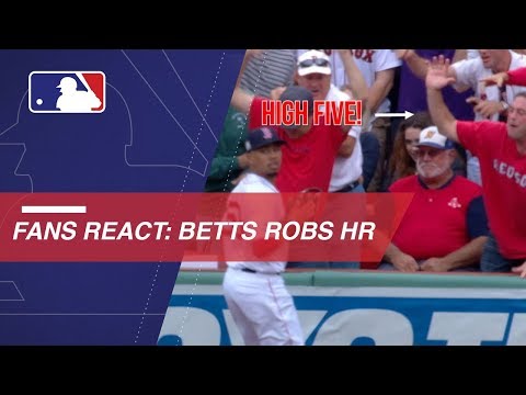 Video: Fans react to Betts' home run robbery