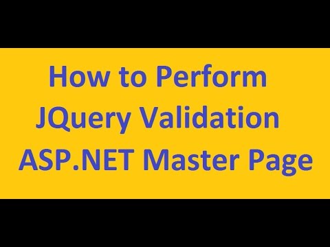 how to perform validation using jquery in asp.net