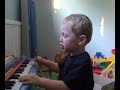 Little J on his piano