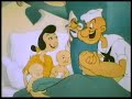 in this Popeye cartoon, Olive Oil has a nightmare about raising three little Popeye's, and she gets cold feet before the wedding