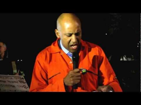 Dr Shahrar Ali (Green Party) speaks at LGC demo, 6 November 2012
