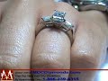 Emerald Cut Diamond Engagement Ring Setting with Baguettes in 14 Karat White Gold 0.45 tcw. ES331EC