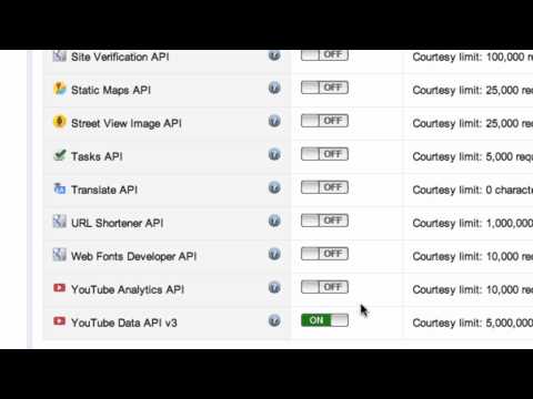 how to use the youtube api