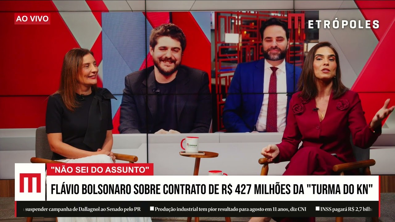 Flávio Bolsonaro comenta sobre contrato de R$427 mi da "Turma do KN"