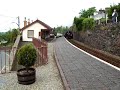 Merddin Emrys passes Penrhyn with slate train