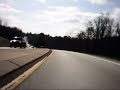 Ride up a long hill, then down steeply to covered bridge at Mingo Creek Park near Pittsburgh.