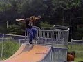 Skating on Homemade skatepark Skating on Homemade skatepark