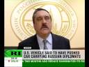US convoy rams Russian diplomats off road in Baghdad US convoy rams Russian diplomats off road in Baghdad