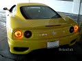 Brian goes for a ride in a friend's yellow (Giallo Modena) Ferrari 360 Modena Coupe F1 fitted with Capristo Exhaust. The video shows the interior, exterior, engine, on the road ride, and a great revving scene.
Turn up your speakers, especially when in the parking garage!!!

We originally planned to go on a tunnel run but the rain caused too much traffic and the roads were so wet the traction control would not let us go very fast, and it would be way too dangerous to turn off the traction control.

Thanks so much for the ride David, when the weather clears up we will make another better video :)

Also, my 300th video on YouTube!!!