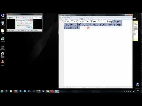 how to rebuild font cache vlc