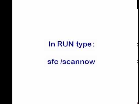 how to repair sfc scannow errors