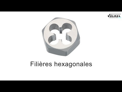 VÖLKEL Filières hexagonales, DIN 382, HSS-G, M 6 x 1.0 Video