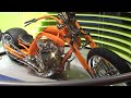 Orange Custom Bike on Carole Nash NEC Stand