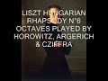 liszt hungarian rhapsody n°6 : horowitz argerich   cziffra