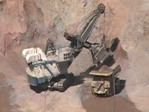 p&h - This P&H 4100 XPB Electric Shovel is seen loading Liebherr and Caterpillar haul trucks at the Ray Copper Mine in Arizona on 6-13-12. Damn wind!