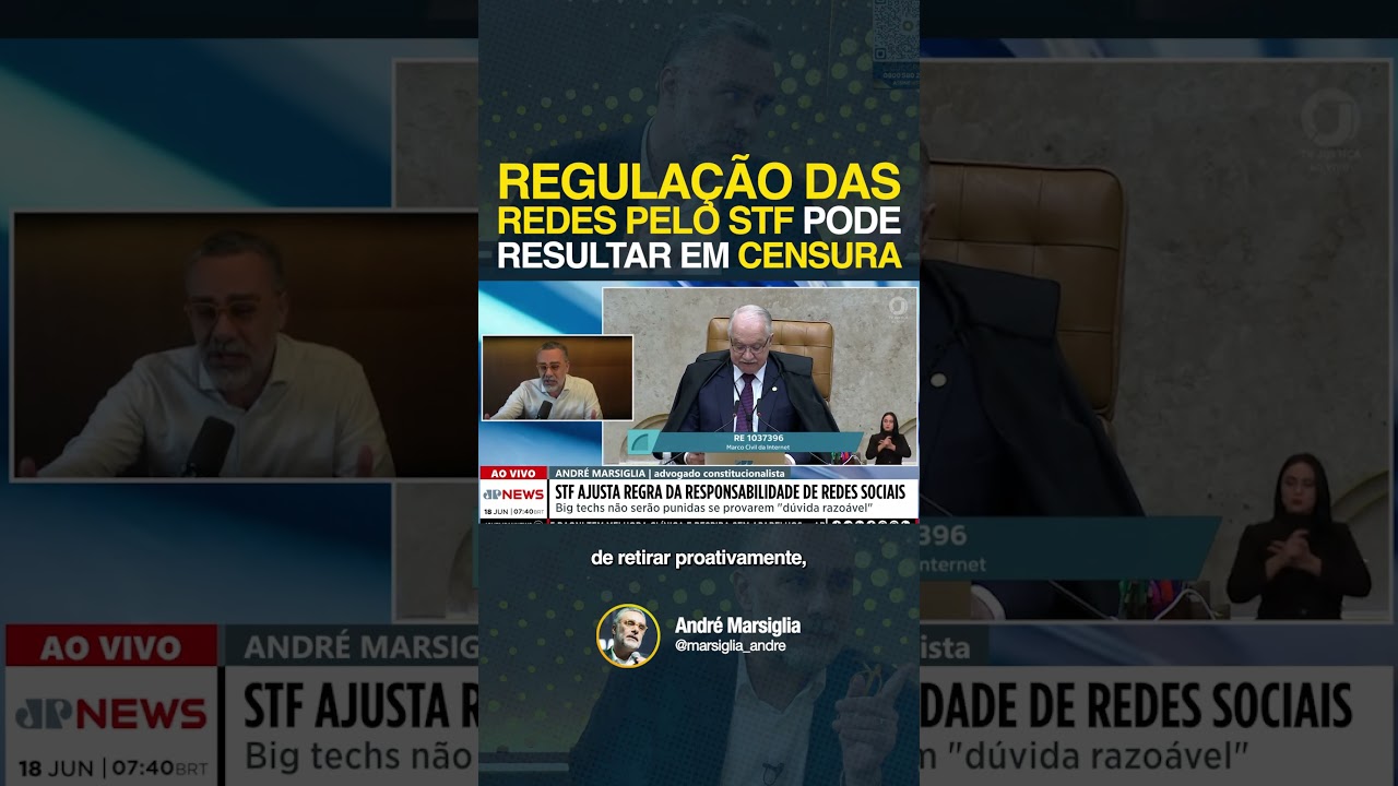 🚨 REGULAÇÃO DAS REDES PELO STF PODE RESULTAR EM CENSURA