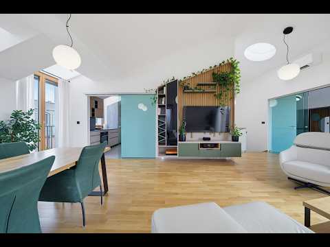 Video Designový mezonet 4+kk s vybavením na míru, terasou a balkónem - Praha 10 – Dolní Měcholupy